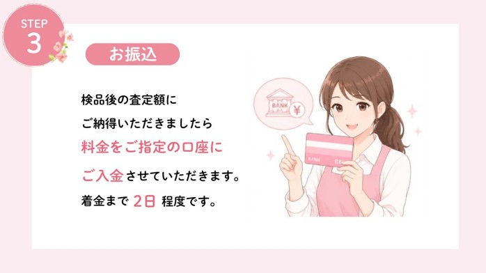ラブドール買取のお振込み